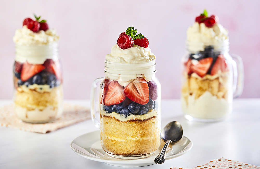 Coronation Trifle with Lemon Cake and Berries